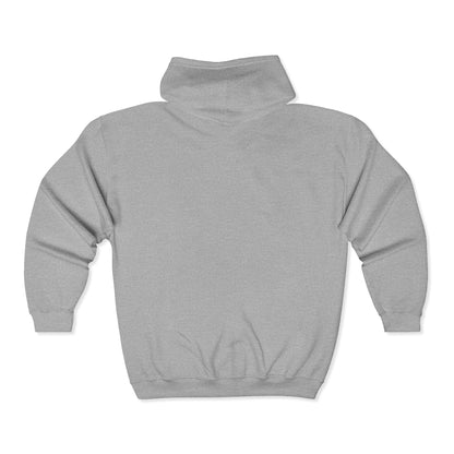 Minimal 'W' Logo Full-Zip Hoodie — Small Chest Graphic