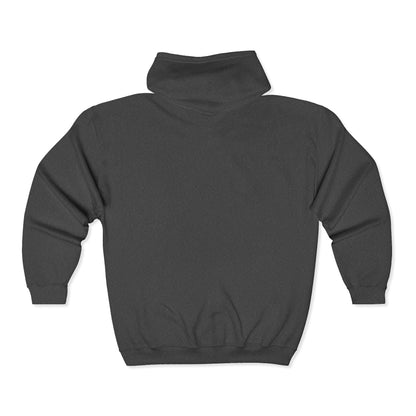Minimal 'W' Logo Full-Zip Hoodie — Small Chest Graphic